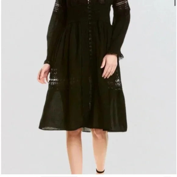 Chic Black Long Sleeve Dress - Picture 2 of 11